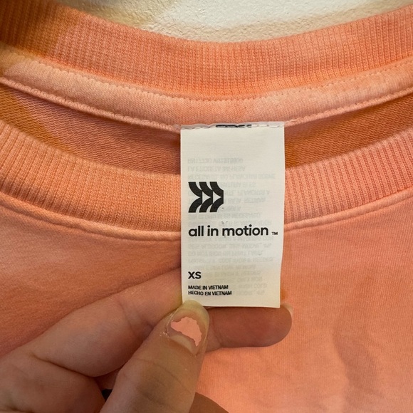All in Motion Peach Crewneck Sweatshirt Athletic Attire Women’s Size XS - Picture 7 of 11